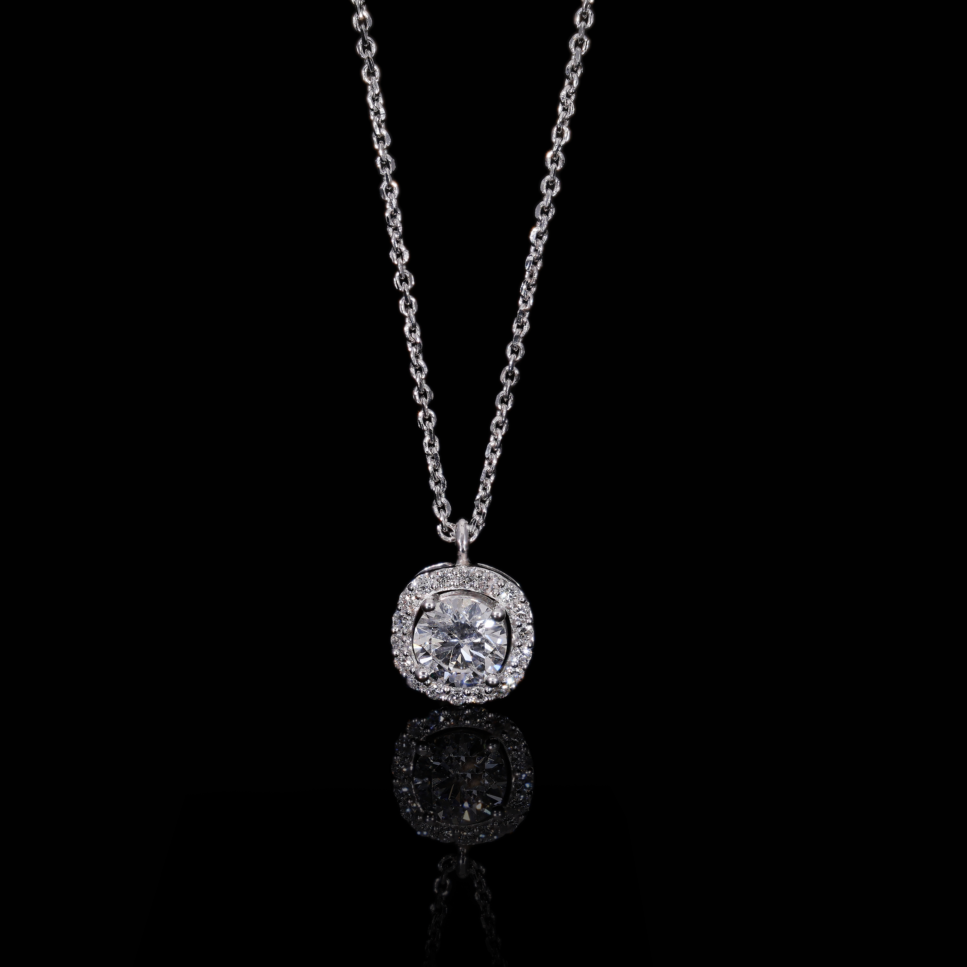 Lab Grown Diamond Halo Pendant